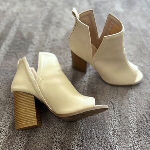 Pink Lily Peep Toe Booties